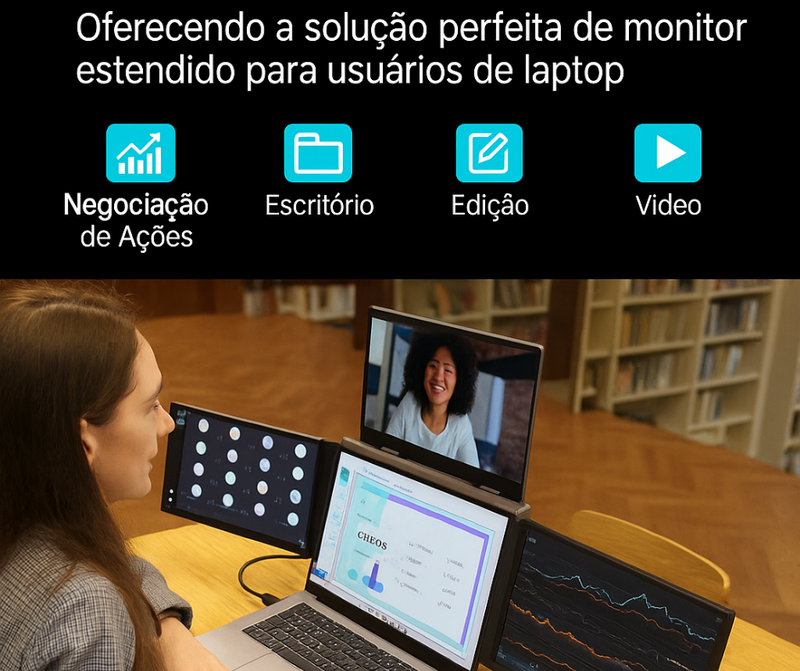 3 Telas Extensoras (4k) - Macbook & Windows