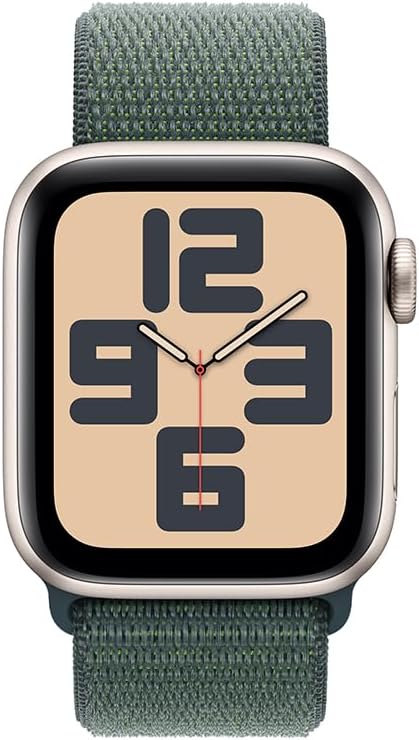 SmartWatch SE GPS • Caixa estelar de alumínio – 40 mm • Pulseira loop esportiva verde-lago